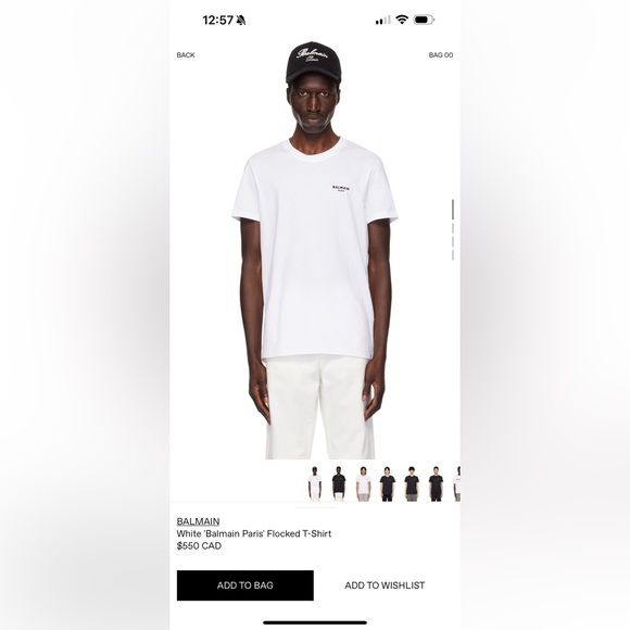 Balmain T-shirt size extra large with embroidered logo. - Picture 3 of 4